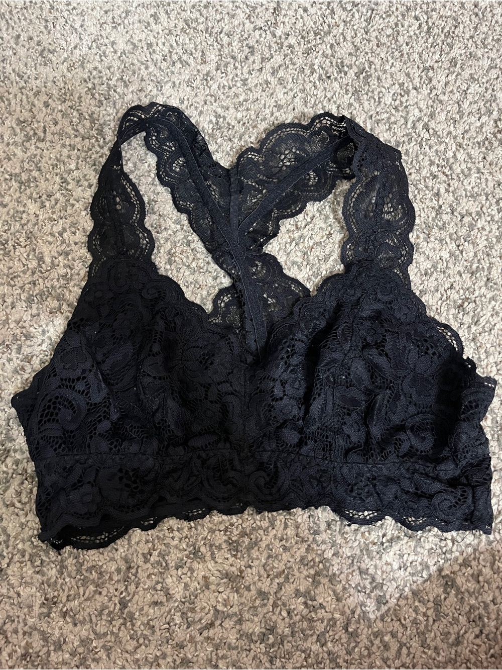 Serra Black Lace Racerback Bralette